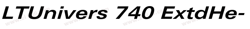 LTUnivers 740 ExtdHe字体转换